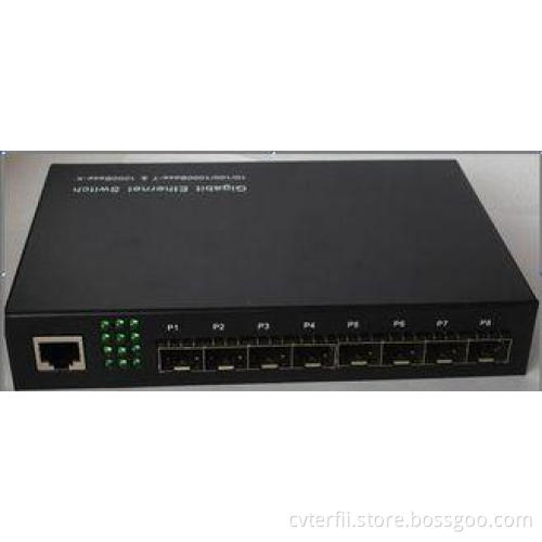 Full Duplex 9 Ports Fiber Optic Ethernet Switch With 8 SFP